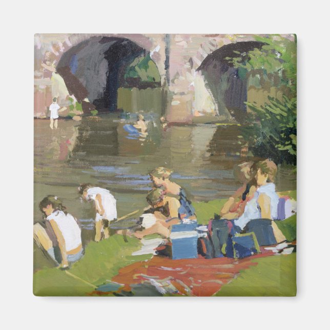 Picnic by the River Withypool Magnet (Front)