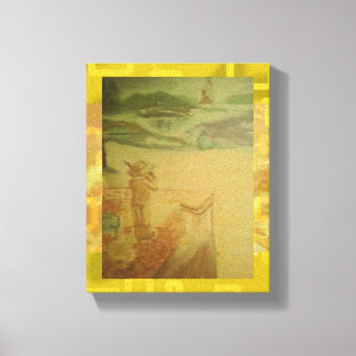 Picnic by the Seashore Concert Geometric Canvas Print