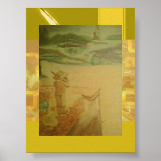 Picnic by the Seashore Concert Geometric Poster