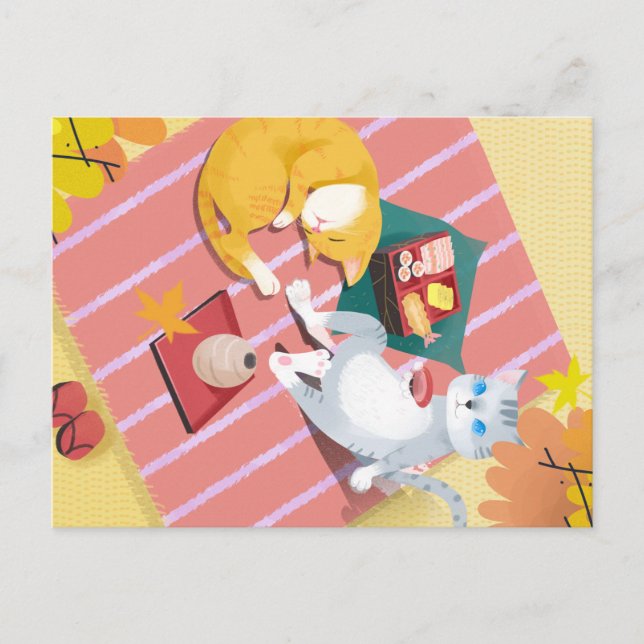 Picnic Cats Postcard (Front)