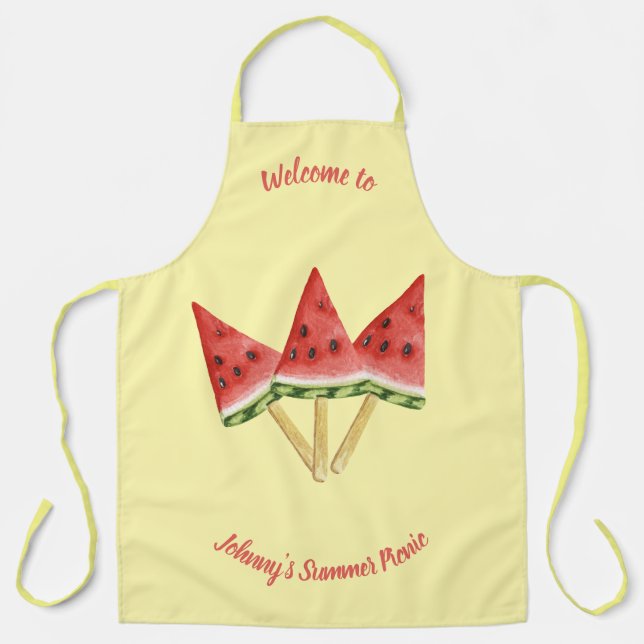 Picnic Collection - Water Melon Personalized  Apron (Front)