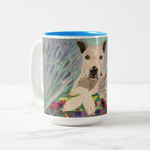 Picnic dogs Two-Tone coffee mug