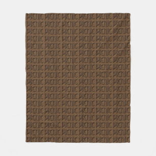 Picnic Funny Wicker Typography Brown Text Blanket