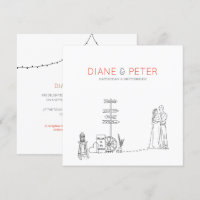 Picnic Garden Minimalist Black and White Wedding