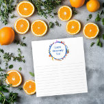 Picnic Illustration CUSTOM Grocery Shopping List Notepad<br><div class="desc">Make your shopping lists in style with this customizable grocery shopping, meal planning or to-do list notepad. Click "personalize" to customize with your name or add text to suit your needs. Keep or delete the lines too by clicking the group and deleting. Check my shop for more sizes and styles!...</div>