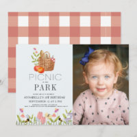 Picnic in the Park Basket 1st Birthday Photo