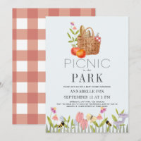 Picnic in the Park Basket Floral Baby Shower