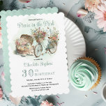 Picnic in the Park Floral 30th Birthday Party Invitation<br><div class="desc">Pretty as a picture picnic basket and floral-adorned bicycle "Picnic in the Park" 30th Birthday Party design.  Composite design by Holiday Hearts Designs.</div>