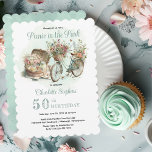 Picnic in the Park Floral 50th Birthday Party Invitation<br><div class="desc">Pretty as a picture picnic basket and floral-adorned bicycle "Picnic in the Park" 50th Birthday Party design.  Composite design by Holiday Hearts Designs.</div>
