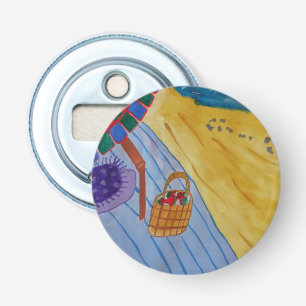 Picnic On The Beach Bottle Opener