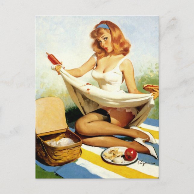 Picnic Pin-Up Postcard (Front)