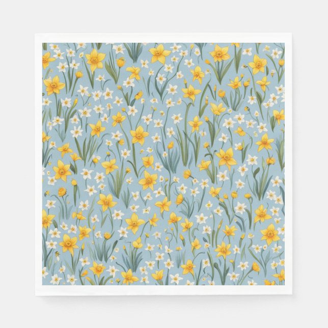 Picnic Plates - Daffodils Napkin (Front)
