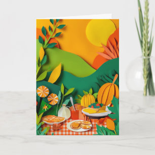 Picnic Spread Paper Art Card