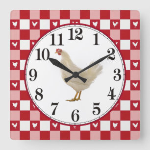 Picnic Square Wall Clock