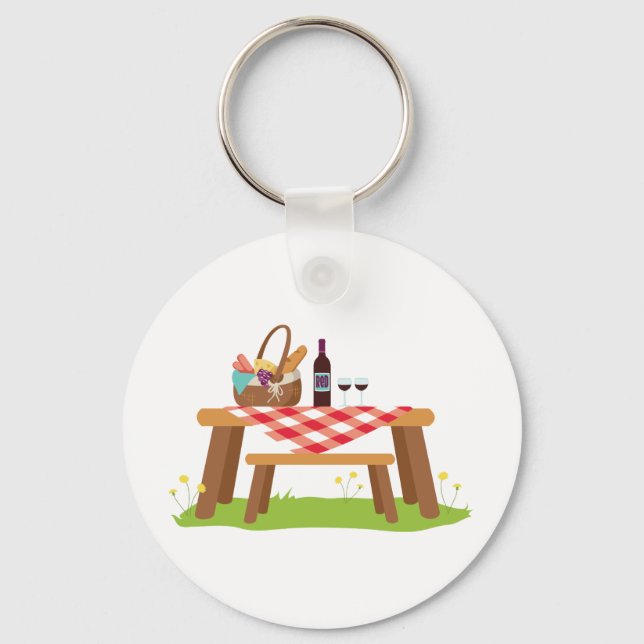 Picnic Table Keychain (Front)