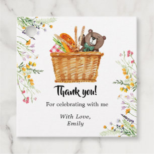 Picnic Thank you card, favours Favour Tags