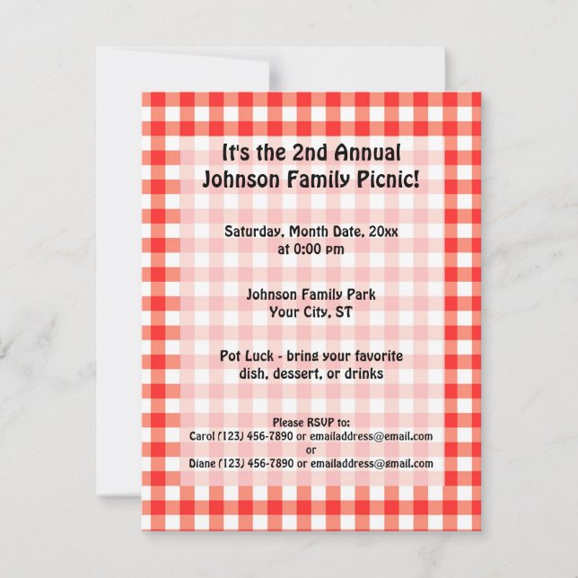 Picnic Time Invitation (Front)