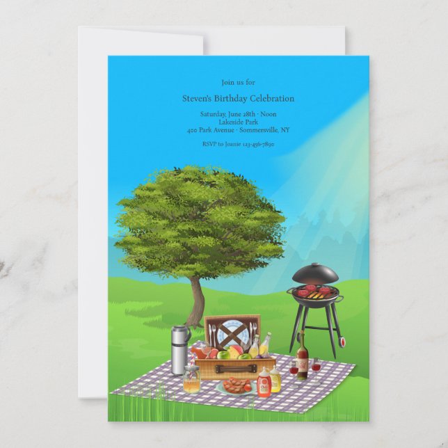Picnic Under A Tree Invitation (Front)