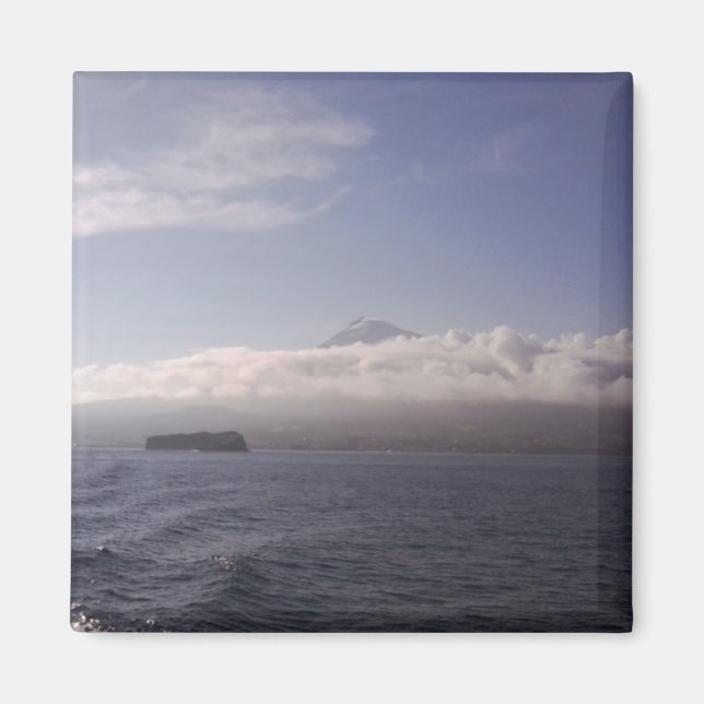 Pico Açores Magnet - Blue Sea Sky Mountain (Devant)