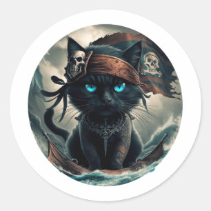 Pico Art Funny Abstract Cat  Classic Round Sticker