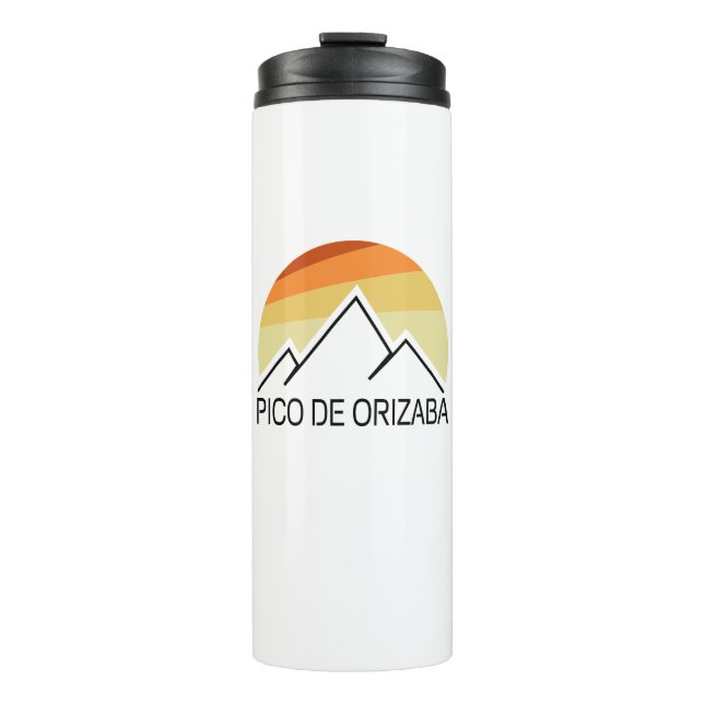 Pico de Orizaba Mexico Retro Thermal Tumbler (Front)