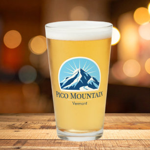 Pico Mountain Vermont Ski resort beer glass
