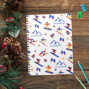 Pico Mountain Vermont Ski Snowboard Pattern Notebook