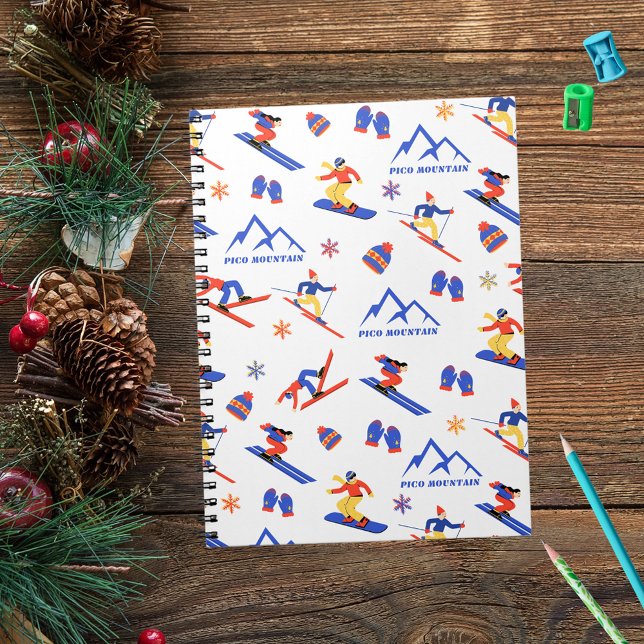 Pico Mountain Vermont Ski Snowboard Pattern Notebook (Creator Uploaded)