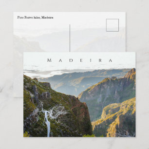 Pico Ruivo hike landscape, Madeira travel Postcard