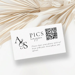 Pics happen! Photo, QR-Code, Wedding Enclosure Card