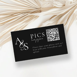 Pics happen! Photo, QR-Code, Wedding Enclosure Card