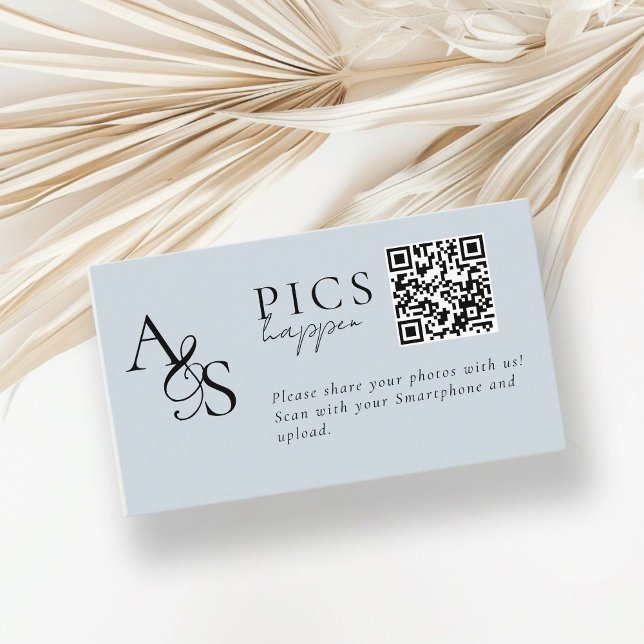 Pics happen! Photo, QR-Code, Wedding Enclosure Card (Pics happen! Photo, QR-Code, Weding Enclosure Card)