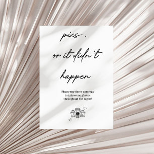 Pics Or It Didn’t Happen Disposable Camera Wedding Poster