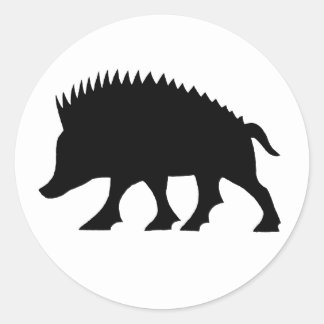 Pictish Boar Cutout Classic Round Sticker