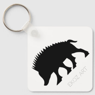 Pictish Boar Cutout Keychain