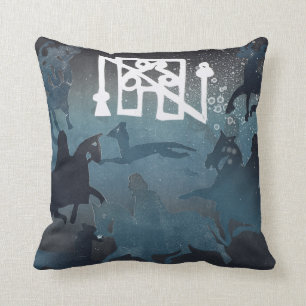 Pictish Hunting Scene I 1995 Throw Pillow