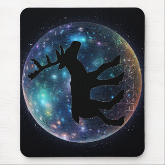 Pictish Stag Space Orb Mouse Pad