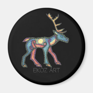 Pictish Stag Sun Magnet