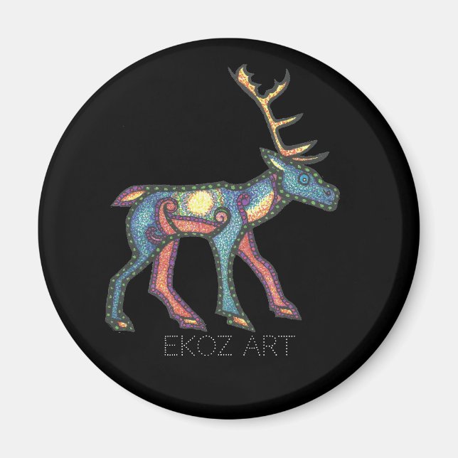 Pictish Stag Sun Magnet (Front)