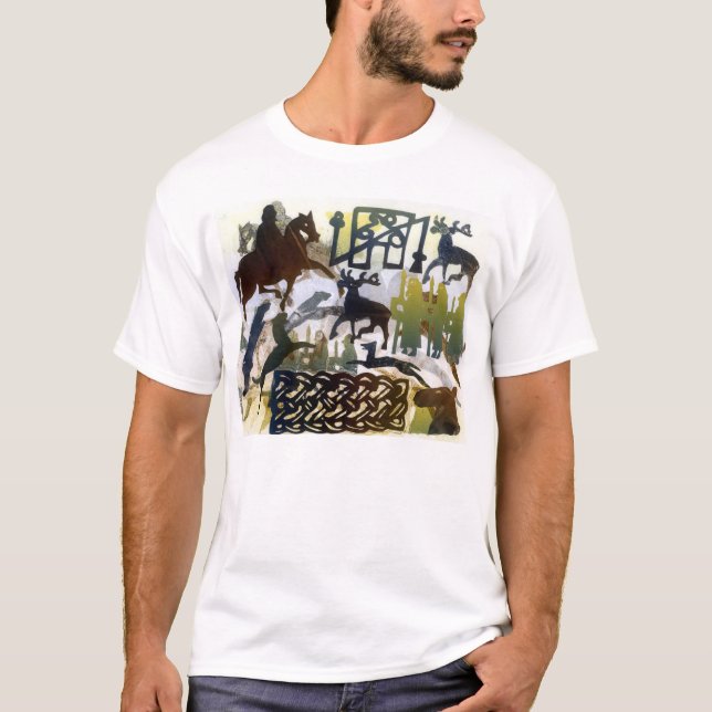 Pictish symbols and Lacing T-Shirt (Front)