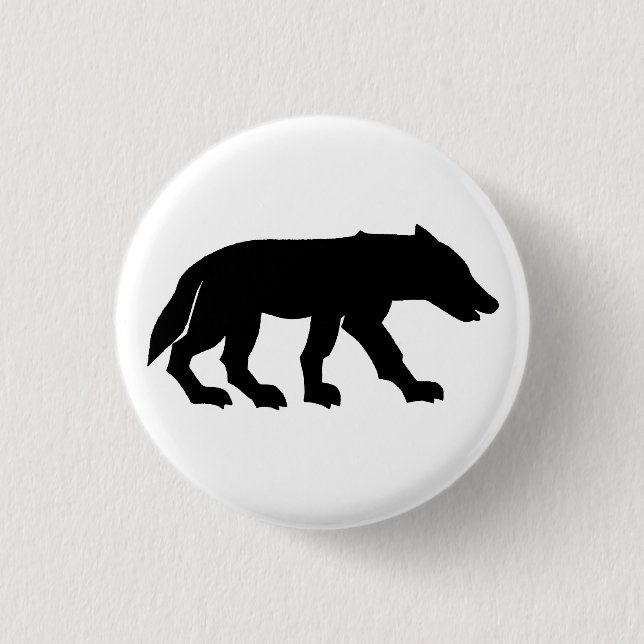 Pictish Wolf Cutout 1 Inch Round Button (Front)