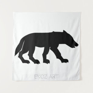 Pictish Wolf Cutout Tapestry