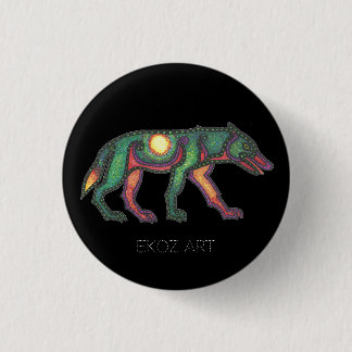 Pictish Wolf Sun 1 Inch Round Button