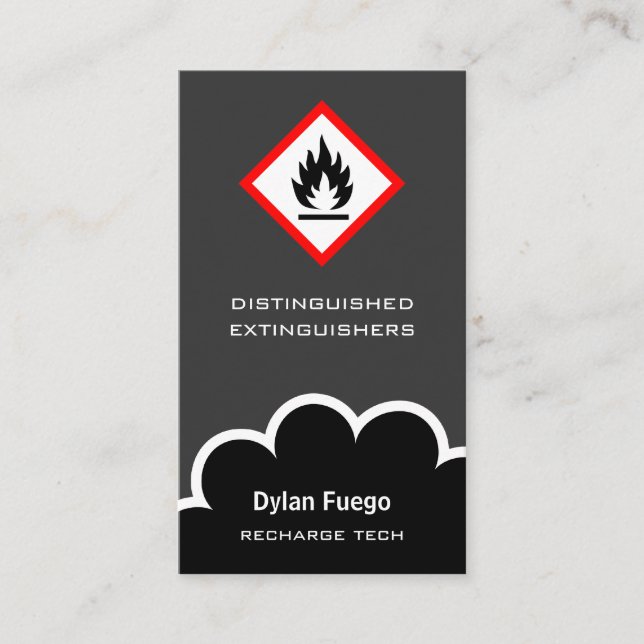 Pictogram [flammable] business card (Front)