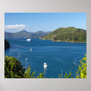 Picton Harbour, Marlborough Sounds, South Poster