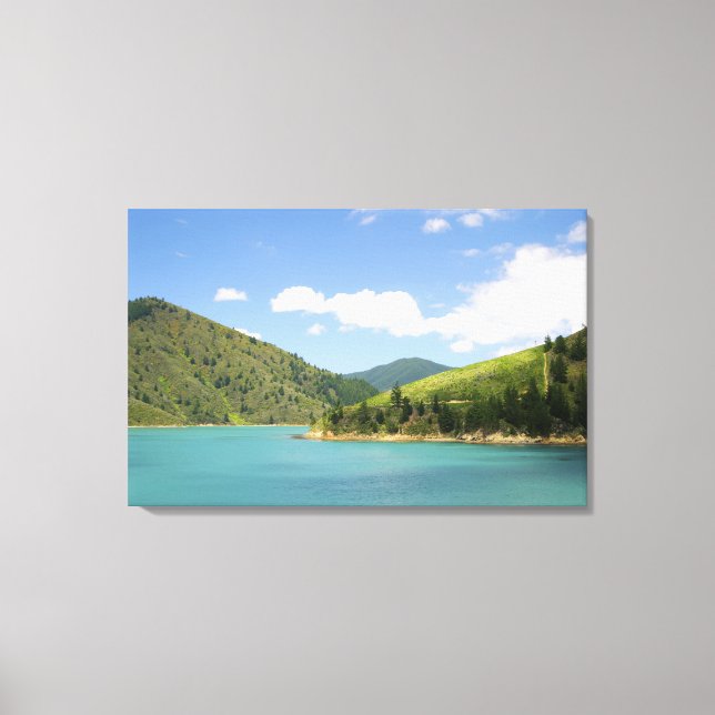 Picton, New Zealand. The gateway between North Canvas Print (Front)