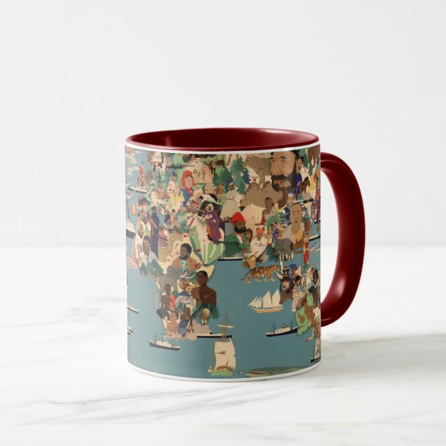Pictorial Map of the World Mug (Front Right)