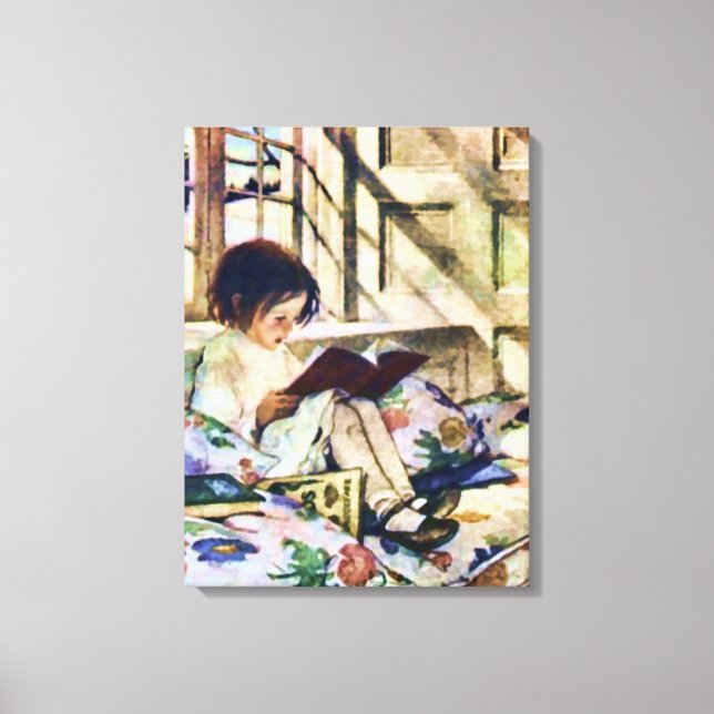 Picture Books in Winter Canvas Print (Front)