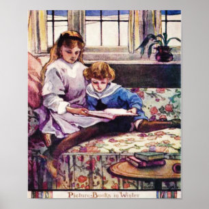 Picture Books in Winter Fine Art Print