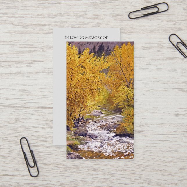 Picture Celebration of Life Memorial Card (Front/Back In Situ)